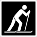 Parks Canada Pictogram Code 6-4-310: Classic Skiing