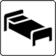 Italian Traffic Sign FIGURA II 173 ART. 125: Hotel or Motel (Albergo o Motel)