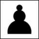 No 265F: Chess Piece Pawn, Black from Font DejaVu Sans