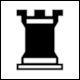 No 265C: Chess Piece Rook, Black from Font DejaVu Sans