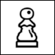 No 2659: Chess Piece Pawn, White from Font Arial