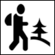 Symbol of Road Sign: Hiking Trail from Norway