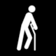 Pictogram DIS002: Accessible for Crutch Users (Accesible a Personas con Muletas) from Bolivia