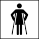 Pictogram Female Ambulant (Translink, Queensland, Australia)