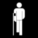 Pictogram No 25: Reduced Mobility (Movilidad Reducida). Argentina Se�al�tica Tur�stica Nacional 2006, by C�novas Eduardo