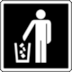 Parks Canada Pictogram No 6-1-024 - Waste Disposal