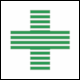 Traffic Sign Symbol No 10514: Pharmacy (Lekarna, Slovenia 2015)