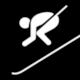 Winter Olympics 1976, Innsbruck: Pictogram Downhill Skiing by Alfred Kunzenmann