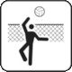 Italian Traffic Sign FIGURA II 220 ART. 125: Volleyball