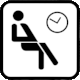 Pictogram Waiting Room (Hellenic Train, Diakopto Station)