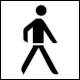 Symbol for German Road Signs: Pedestrian (Fu�g�nger)