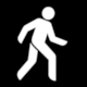 Detail from Parks Canada Pictogram No 6-1-068: Pedestrian Access