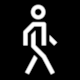 Pictogram Walking Person for UBC Wayfinding Icon Suite by Joshua Lee, Applied Information Group